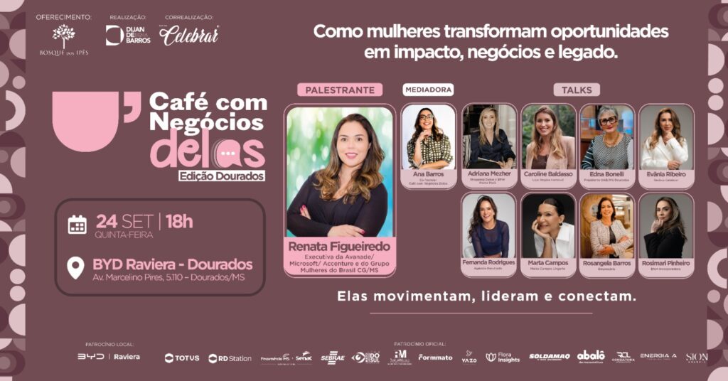 Evento em Dourados debate liderança feminina e inovação nos negócios