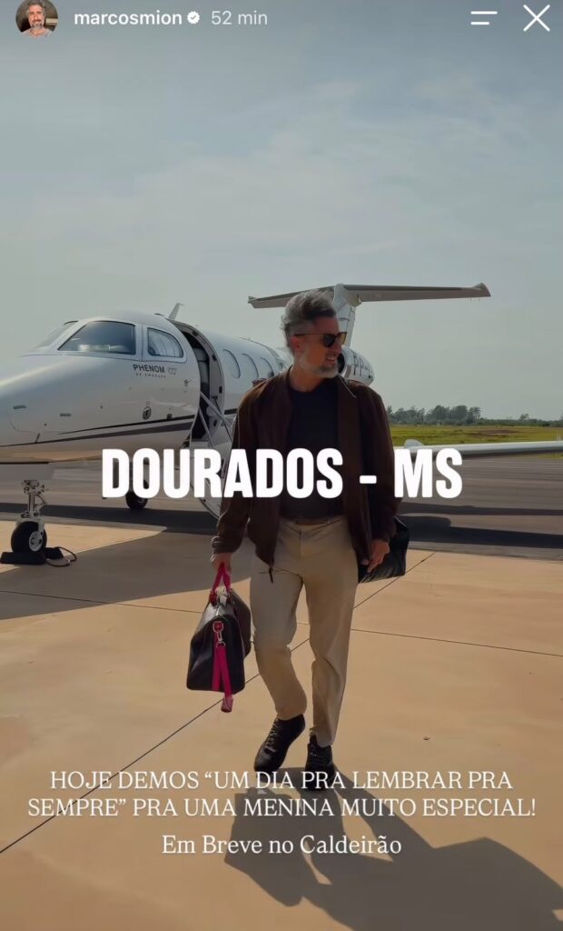 Marcos Mion grava Caldeirão em Vila São Pedro, Dourados