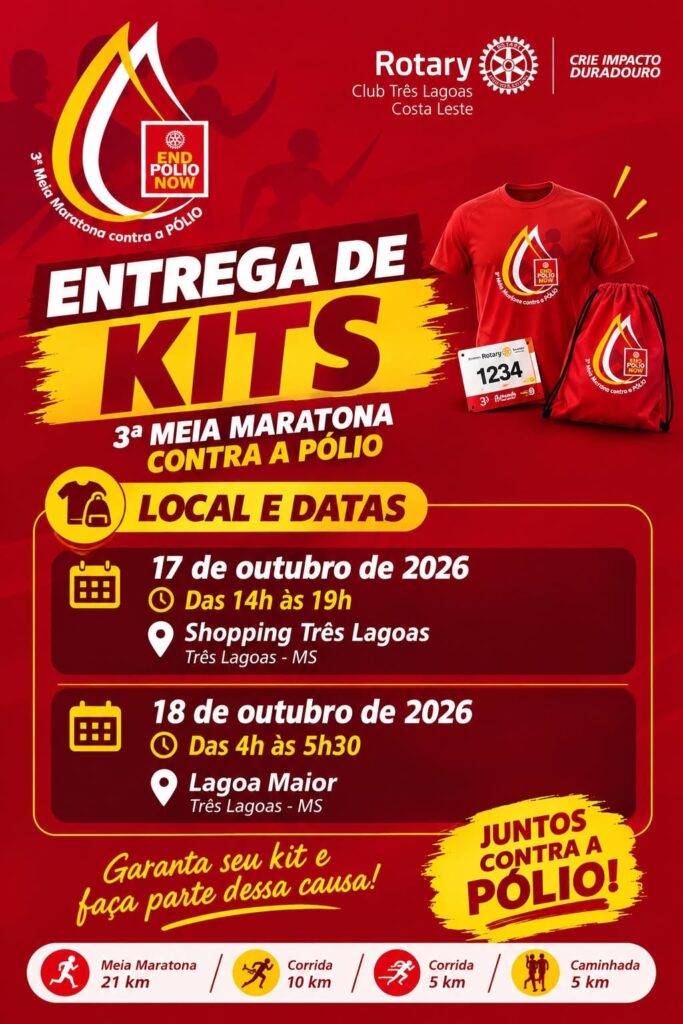 3ª Meia Maratona contra a Pólio em Três Lagoas atinge lotação máxima